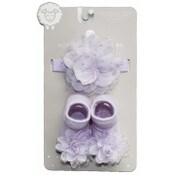 Wholesale - 1pk INFANT LILAC HEADBAND/SOCK SET C/P 36, UPC: 194587573085